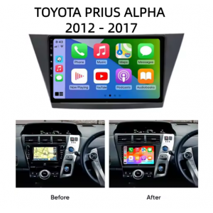 OEM Linux Wireless Apple Carplay / Android Auto 9 inch OLED Screen Unit for Toyota Prius Alpha 2012 ~ 2017