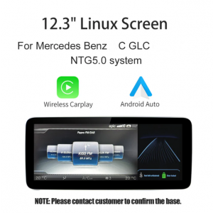 12.3“ Linux screen for Mercedes   C / GLC  NTG 5.0 Apple CarPlay Android Auto 