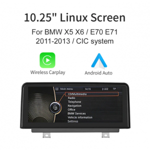 BMW X5 / X6  E70~E71 2005-2010 CCC  Linux 10.25''  screen Apple CarPlay Android Auto